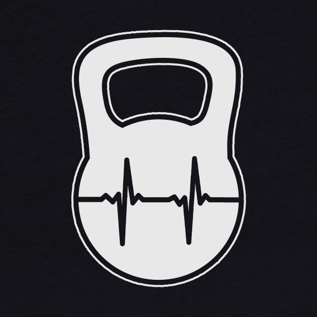 Kettlebell Shirt | Heartbeat ECG Gift by Gawkclothing